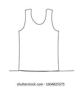 isolated, simple single-line drawing t-shirt