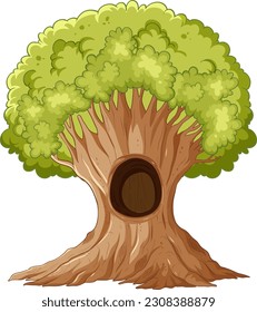 Isolación de una ilustración de un árbol simple
