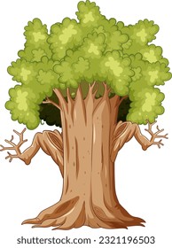 Isolación de una ilustración de un árbol simple