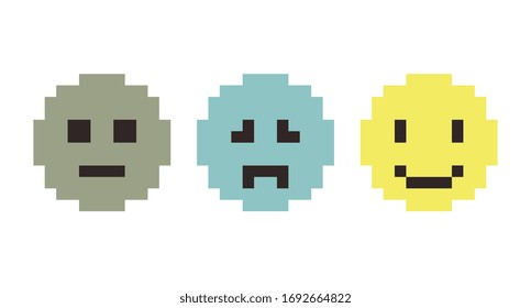Iconos de emoji vectoriales simples aislados