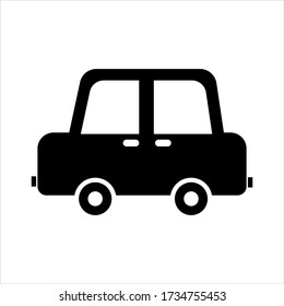 Isolación simple de la ilustración del vector coche negro