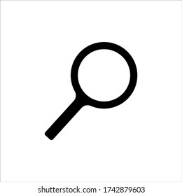 Isolated simple vector illustration Magnifying glass in black and white