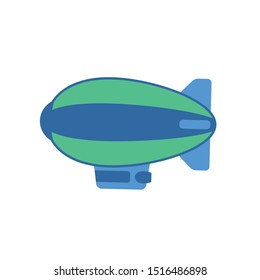 Isolated Simple Zeppelin Illustration Icon