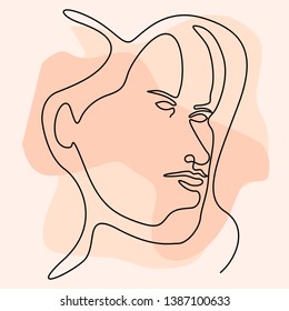 Isolated simplicity face on a colored background - Vector