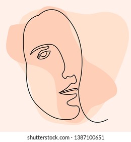 Isolated simplicity face on a colored background - Vector