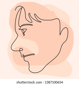 Isolated simplicity face on a colored background - Vector