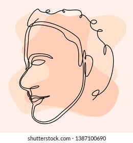 Isolated simplicity face on a colored background - Vector
