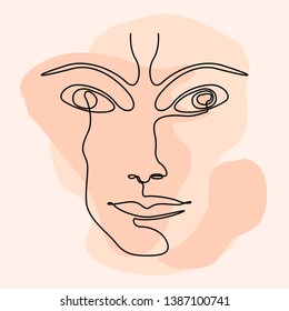 Isolated simplicity face on a colored background - Vector