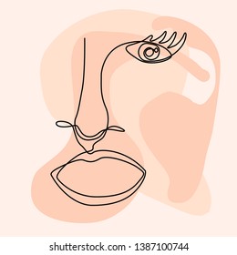 Isolated simplicity face on a colored background - Vector