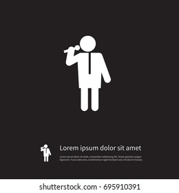 Isolated Singer Icon. Vocalist Vector Element Can Be Used For Vocalist, Singer, Performance Design Concept.