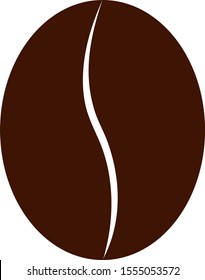  Isolated single coffee bean - Eps10 vector graphics and illustration