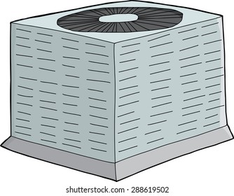 Isolated single hand drawn air conditioning unit