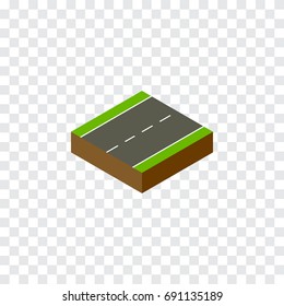 Isolated Single-Lane Isometric. Driveway Vector Element Can Be Used For Driveway, Single, Lane Design Concept.