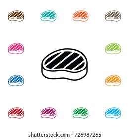 Isolated Sirloin Icon. Steak Vector Element Can Be Used For Steak, Sirloin, Meat Design Concept.