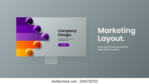 Isolated site design vector illustration. Creative display mockup landing page concept.