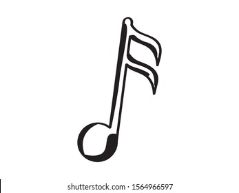 ISolated sixteenth musical note icon - Vector illustration