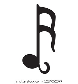 Isolated sixteenth musical note. Vector illustration design