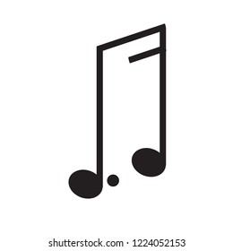 Isolated sixteenth musical note. Vector illustration design