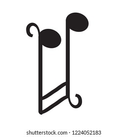 Isolated sixteenth musical note. Vector illustration design