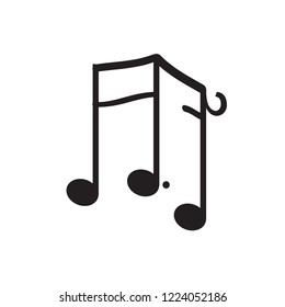 Isolated sixteenth musical note. Vector illustration design