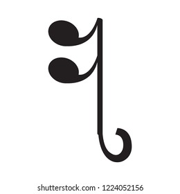 Isolated sixteenth rest musical note. Vector illustration design
