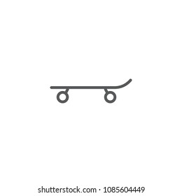 Isolated skating icon line symbol on clean background. Vector skateboard element in trendy style.