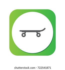 Isolated Skating Icon Symbol On Clean Background. Vector Skateboard Element In Trendy Style.