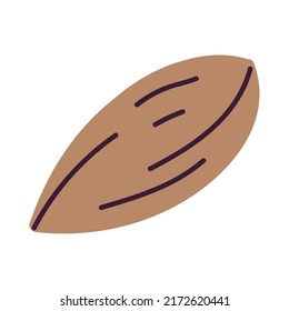 Isolated sketch of an almond icon Vector