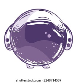 Isolated sketch of an astronaut helmet Vector