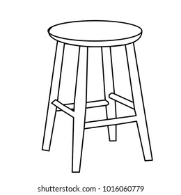 isolated sketch chair, outlines