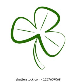 Isolated sketch of a clover. Vector illustration design