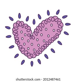 Isolated sketch of a colored heart shape Vector