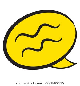 Isolated sketch of a comic bubble chat Vector