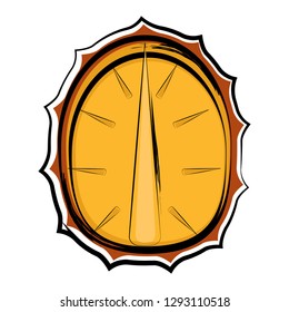 Isolated sketch of a cut pineapple image. Vector illustration design
