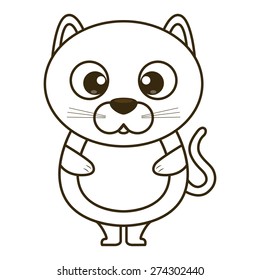 Isolated sketch of a cute animal. Vector illustration