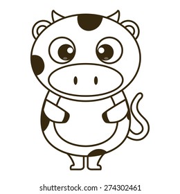 Isolated sketch of a cute animal. Vector illustration