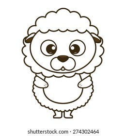 Isolated sketch of a cute animal. Vector illustration