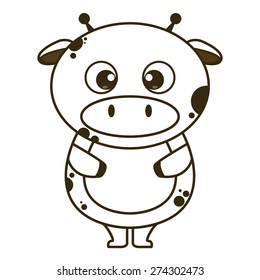 Isolated sketch of a cute animal. Vector illustration