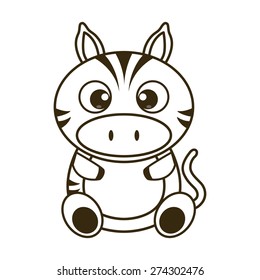 Isolated sketch of a cute animal. Vector illustration