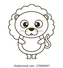 Isolated sketch of a cute animal. Vector illustration