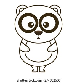 Isolated sketch of a cute animal. Vector illustration