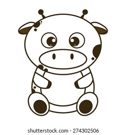 Isolated sketch of a cute animal. Vector illustration
