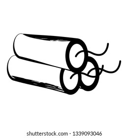 Isolated sketch of a dynamite. Vector illustration design