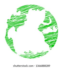 Isolated sketch of Earth. Vector illustration design
