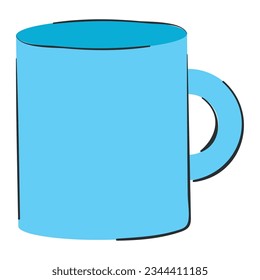 Isolated sketch of an empty coffee mug Vector illustration