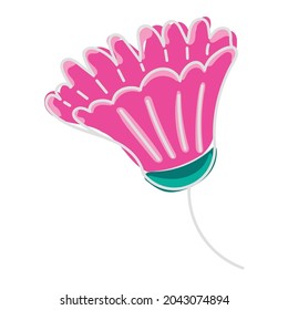 Isolated sketch of a flower