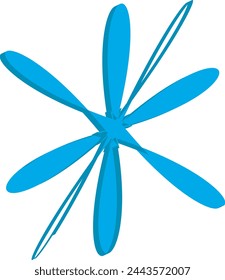 Isolated sketch of a flower