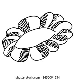 Isolated sketch of a flower on a white background - Vector