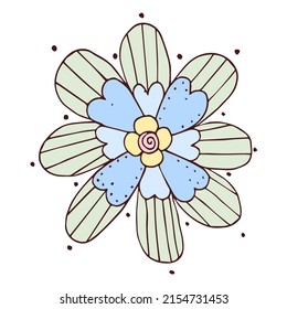 Isolated sketch of a flower Spring time Vector illustration