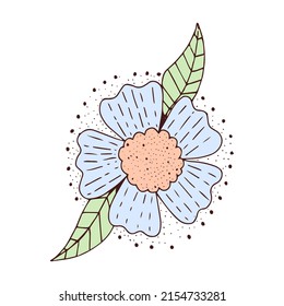 Isolated sketch of a flower Spring time Vector illustration